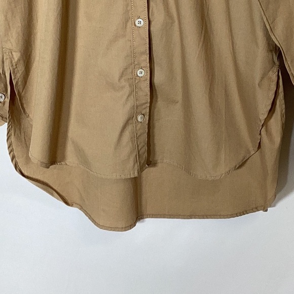 Anthropologie MAEVE The Bennet Buttondown Shirt Camel Size Small - Picture 10 of 16